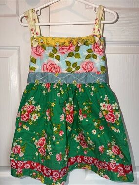 Matilda Jane Strawberry Fields Knot Top Tunic Size 8 Floral Colorful Fun